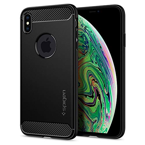 Product Cover Spigen Rugged Armor Designed for iPhone Xs MAX Case (2018) - Matte Black