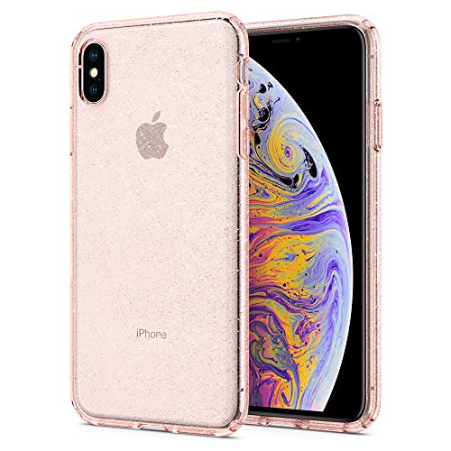 Product Cover Spigen Liquid Crystal Designed for Apple iPhone Xs MAX Case (2018) - Glitter Rose Quartz