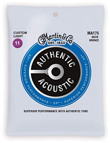 Product Cover Martin Authentic Acoustic Guitar Strings, Superior Performance Extra Custom Light