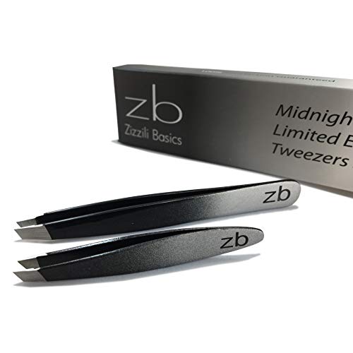Product Cover Zizzili Basics Tweezer Set - Limited Edition Ombre - Classic + Mini Slant - Best Tweezers for Eyebrow, Facial Hair Removal and your Precision Needs - The Perfect Gift!