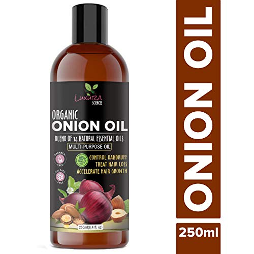 Product Cover Luxura Sciences Onion Hair Oil 250 ml with 14 Essential Oils hair treatment winter special.