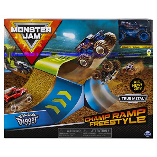 Product Cover Monster Jam Official Champ Ramp Freestyle Playset Featuring Exclusive Son-uva Digger Monster Truck