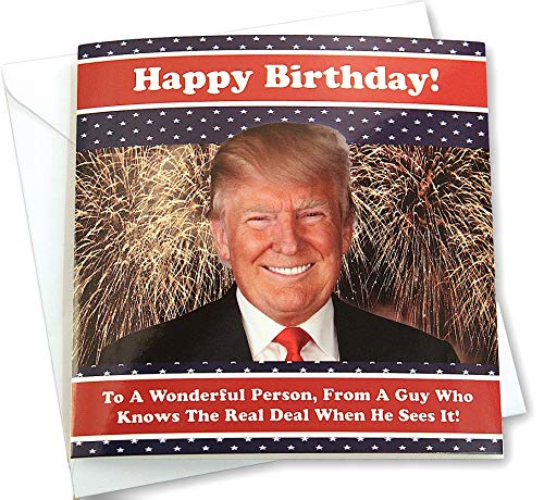 Product Cover Happy Birthday Talking Card From Donald Trump - Glossy Print - Real Voice Greeting with Authentic Message - for Republicans and Everyone Who Supports Our President - By Solstice Accessories