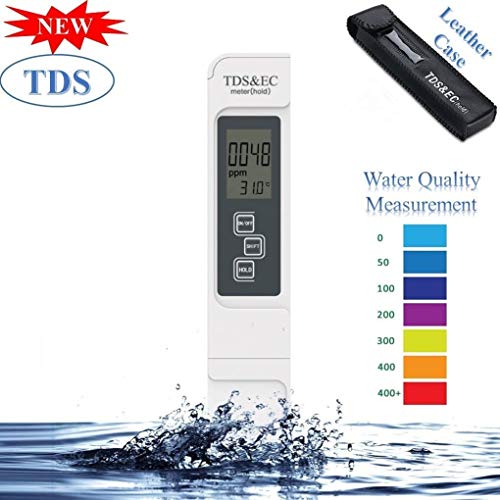 Product Cover Cartshopper Digital Water TDS EC and Temperature (3 in 1) Meter, Purity Tester, ATC Function, 1ppm Resolution, 0-9990 ppm