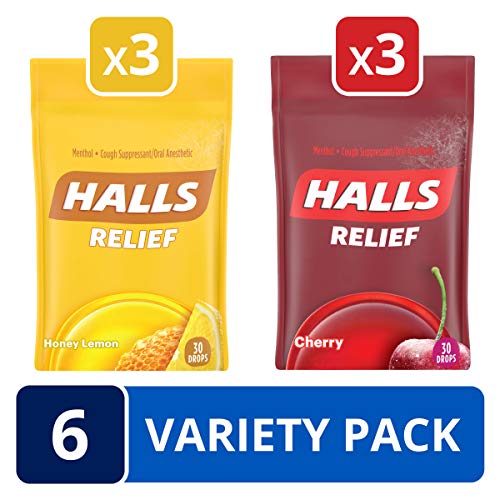 Product Cover HALLS Cough Drops Honey Lemon & Cherry Variety Pack - 180 total drops