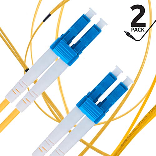 Product Cover LC to LC Fiber Patch Cable Single Mode Duplex - 1m (3.28ft) - 9/125um OS1 LSZH (2 Pack) - Beyondtech PureOptics Cable Series