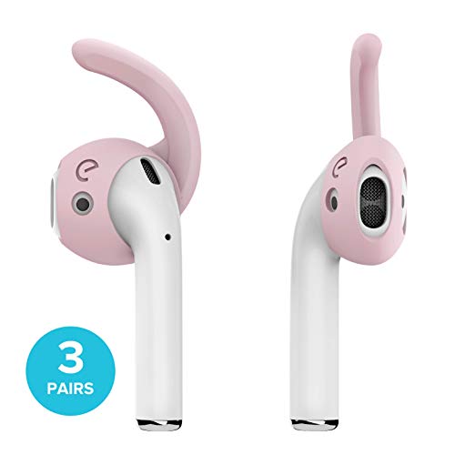 Product Cover EarBuddyz 2.0 Ear Hooks and Covers Accessories Compatible with Apple AirPods 1 & 2 or EarPods Headphones/Earphones/Earbuds (3 Pairs) (Pretty in Pink)