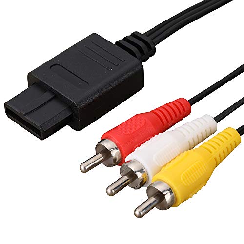 Product Cover AV Cable Composite Video Cord Compatible with Nintendo 64/N64/GameCube/Super Nintendo SNES TV Game(6 Feet)