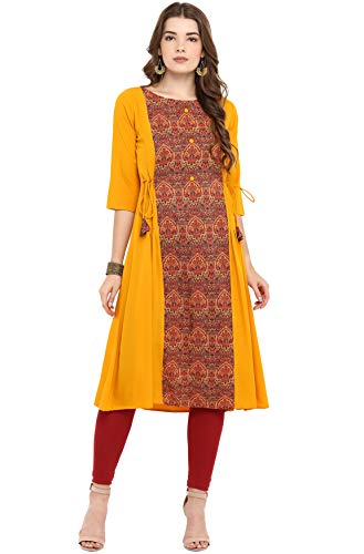 Product Cover Janasya Indian Tunic Tops Crepe Kurti for Women