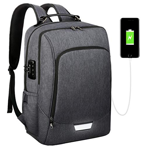 Product Cover VBG VBIGER 17-inch Laptop Backpack for Men Travel Laptop Backpack Slim 17 inch Security Business Backpack with Lock and USB Charging Port Slim Water Resistant College School Computer Bag for Men Women