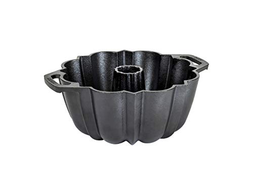 Product Cover Lodge Legacy Series - Seasoned Cast Iron Fluted Cake Pan with Assist Handles