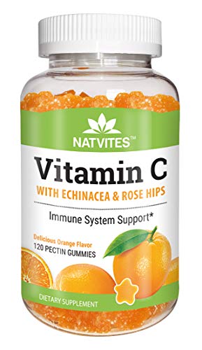 Product Cover Natvites Vitamin C with Echinacea and Rose Hips Pectin Gummies for Adults 120Count