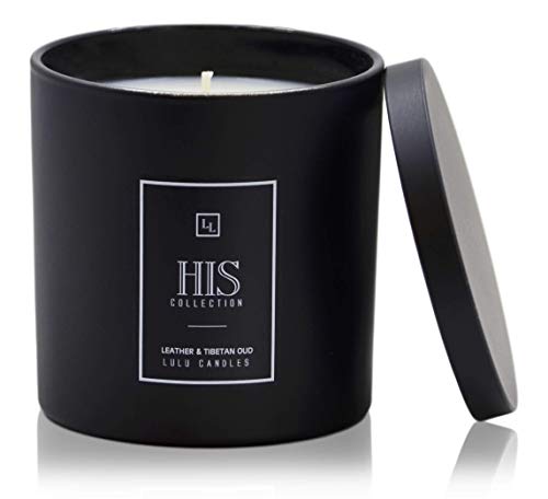 Product Cover For Men - Leather & Tibetan Oud - Premium Fragrance Soy Wax Candle Collection - 9 Oz | 255 g