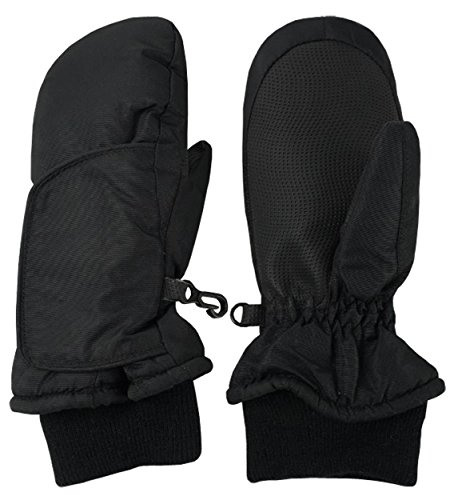 Product Cover N'Ice Caps Kids and Baby Easy-On Wrap Waterproof Thinsulate Winter Snow Mitten (Black 1, 4-5 Years)
