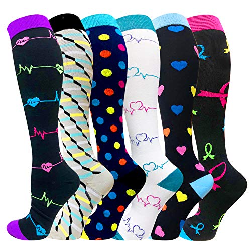Product Cover 1/3/6/7 Pairs Compression Socks for Women&Men (20-30mmHg)- Best for Running,Travel,Cycling,Pregnant,Nurse, Edema