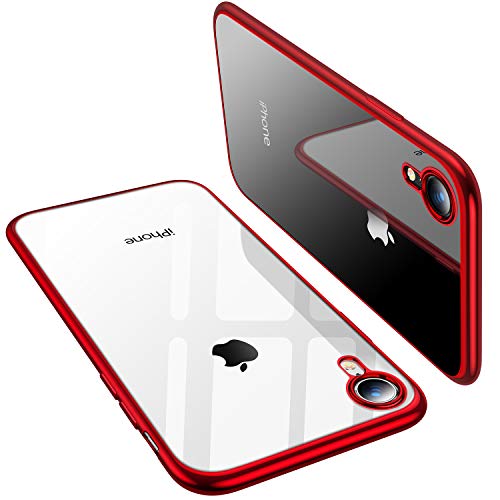 Product Cover TORRAS Clear iPhone XR Case, Ultra Thin Slim Fit Soft Silicone TPU Protective Cover Cases Compatible with iPhone XR, Red