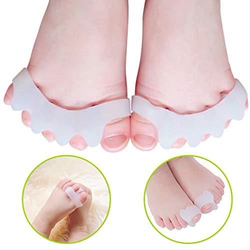 Product Cover GloDeals Bunion Corrector,6pcs Kids Bunion Pad&Spacer Kit Soft Gel Toe Separators Bunion Cushions Drift Pain Pads for Diabetic Feet Overlapping Hallux Valgus-One Size Fits Most(3-6 Years Old)