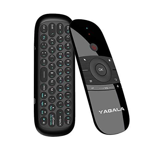 Product Cover YAGALA Air Mouse with Keyboard, W1 2.4Ghz Mini Wireless Keyboard with Gyro, Infrared Learning Remote Controller for Android TV Box, Mini PC, Smart TV, Projector, HTPC, Laptop, All-in-one PC/TV