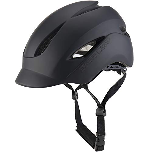 Product Cover BASE CAMP Adult Bike Helmet with Rear Light for Urban Commuter Adjustable M L Size (21.65 to 24 Inches)
