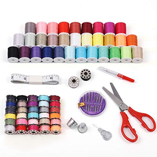 Product Cover LIANTRAL Sewing Kit, Sewing Thread 100 Quantity Mixed Colors Sewing Supplies for Sewing Machine, Emergency and Travel