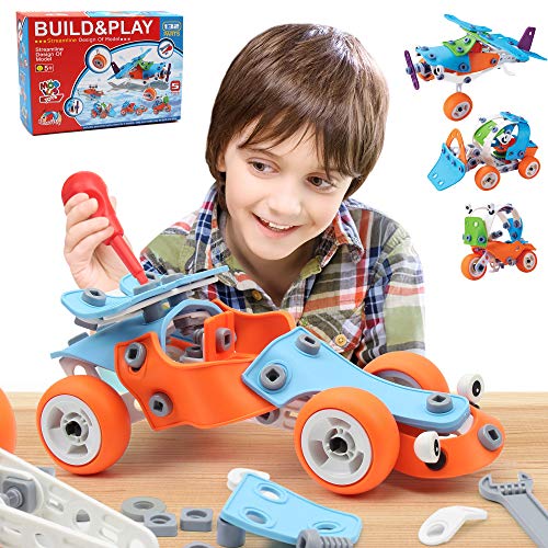 Product Cover 132 PCS STEM Learning Toys - Educational Engineering and DIY STEM Construction Kit - Best Building Set for 6 7 8 9 10+ Year Olds Boys & Girls That Love to Build - Creative Stem Gift Play Set for Kids