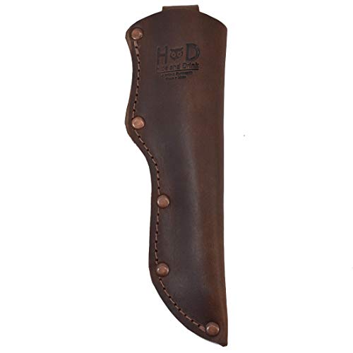 Product Cover Hide & Drink, Thick Leather Mora Knife Sheath w/Belt Loop, Handmade Includes 101 Year Warranty :: Bourbon Brown