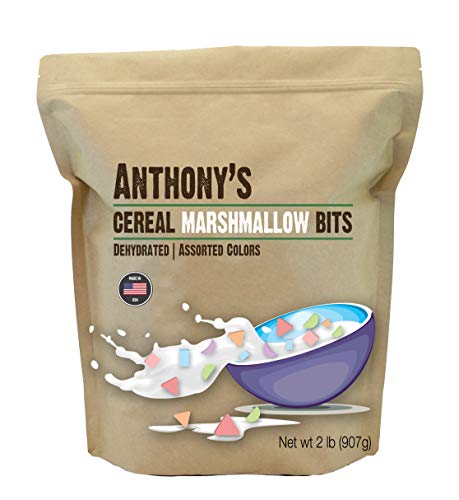 Product Cover Anthony's Cereal Marshmallow Bits, 2lbs, Dehydrated, Assorted Colors & Shapes, Made in USA