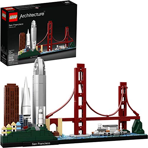 Product Cover LEGO Architecture Skyline Collection 21043 San Francisco Building Kit includes Alcatraz model, Golden Gate Bridge and other San Francisco architectural landmarks (565 Pieces)