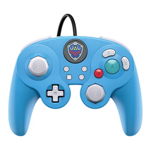 Product Cover Nintendo Switch Legend of Zelda Link GameCube Style Wired Fight Pad Pro Controller by PDP, 500-100-NA-D2