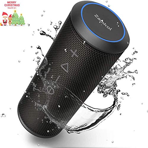 Product Cover Zamkol Bluetooth Speaker, IPX6 Waterproof Bluetooth Speakers Portable, 360 Degree Sound 24W Enhanced X-Bass, TWS Pairing Wireless Speaker for Beach Travel