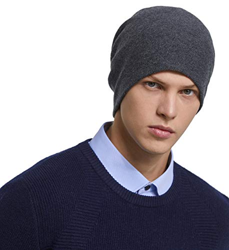 Product Cover RIONA Men's 100% Australian Merino Wool Beanie Hat Light Weight Warm Skull Caps Headwear