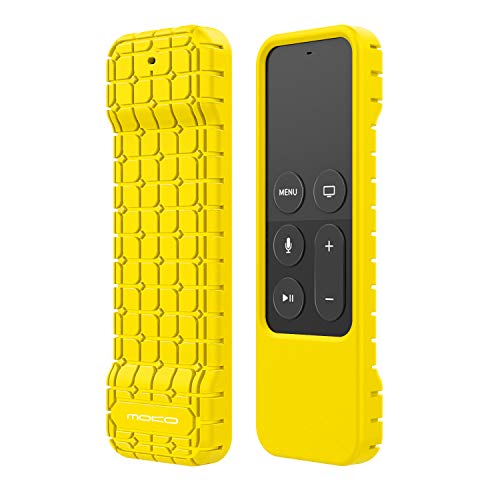Product Cover MoKo Silicone Case Compatible with Apple TV 4K/4th Gen Remote, Lightweight Shockproof Protective Cover with Non-Slip Silicone Fit Apple TV 4K Siri Remote Controller - Yellow