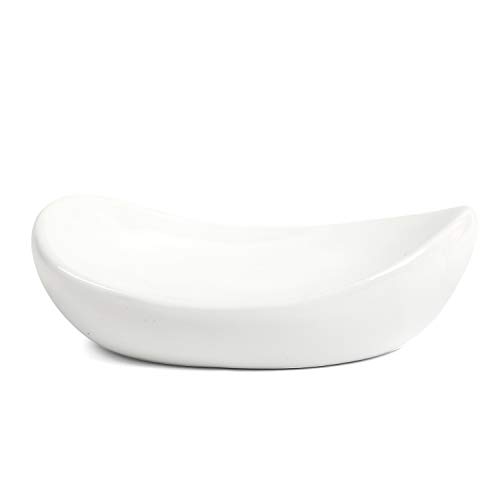 Product Cover FORLONG Ceramic Soap Dish Holder, for Bathroom,Tub and Kitchen Sink（White）
