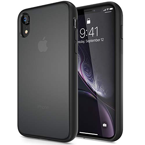 Product Cover CASEKOO iPhone XR Case, Black Protective SGS Mil-Grade Certified Case with Heavy Duty Drop Shockproof Bumper Gray Matte Finish Back 10R Cover [Guardian Series] - Misty Black