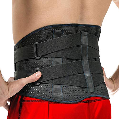 Product Cover Lower Back Brace by FlexGuard Support - Lumbar Support Waist Backbrace for Back Pain Relief - Compression Belt for Men and Women - Back Braces for Sciatica, Scoliosis and Herniated Disc (Med/Large)