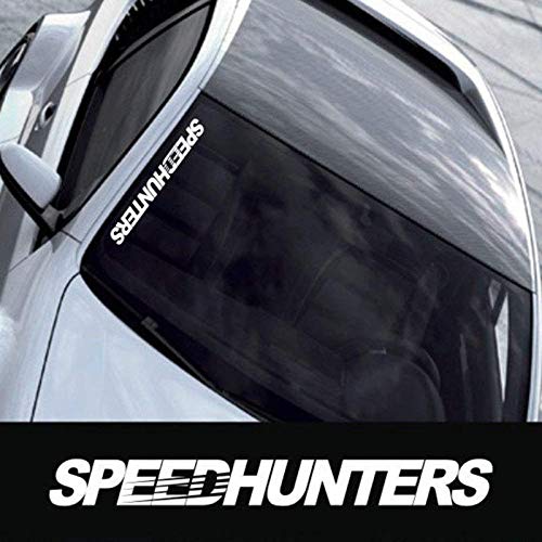 Product Cover ARWY Speedhunter car Decal Sticker, for Bumper, Window Mirror (White Colour)