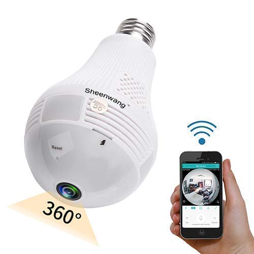 Product Cover Sheenwang Security Light Bulb Camera, WiFi Indoor Security Camera Light Bulb, Wireless Home Security Camera with APP Control for Android and iOS (iCSee)