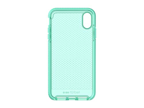 Product Cover tech21 Evo Check iPhone Case Cover for Apple iPhone Xs Max - Neon Aqua