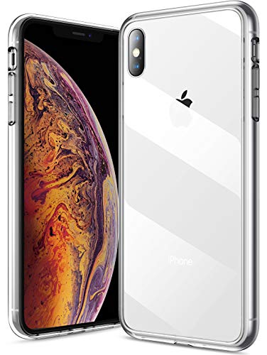 Product Cover RANVOO Clear iPhone Xs Case/iPhone X Case, Glass Hard 9H+ Tempered Glass Back [Never Yellows] + Premium Silicone Bumper [Non Slip] Full Protective Transparent Case iPhone Xs/X, Crystal Clear