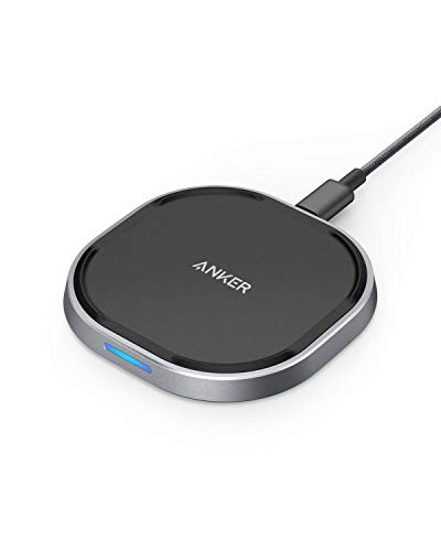 Product Cover Anker Wireless Charger with USB-C, 15W Metal Fast Wireless Charging Pad, Qi-Certified, 7.5W Fast Charge iPhone XS/XS Max/XR/X/8/8 Plus, 10W for Galaxy S9/S9+/S8/Note 9, PowerWave 15 Pad(No AC Adapter)