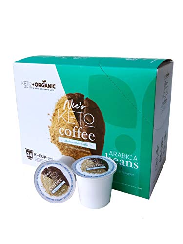 Product Cover Keto Coffee by Keto and Organic, MCT Fused Medium Roast Coffee, Weight Loss Coffee, Single Serve Coffee Pods Compatible with All K-Cups Brewers (Keto Coffee)
