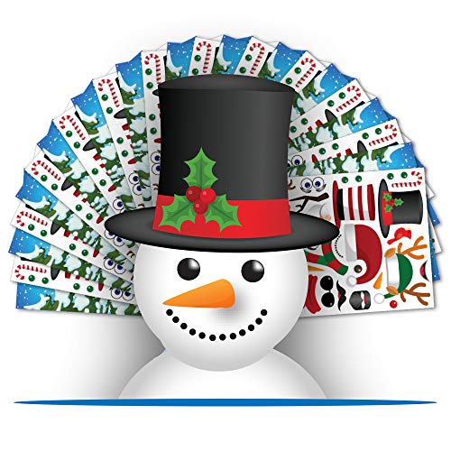 Product Cover Colonel Pickles Novelties Make A Snowman Sticker Kits Fall Christmas Crafts for Kids - DIY Supplies