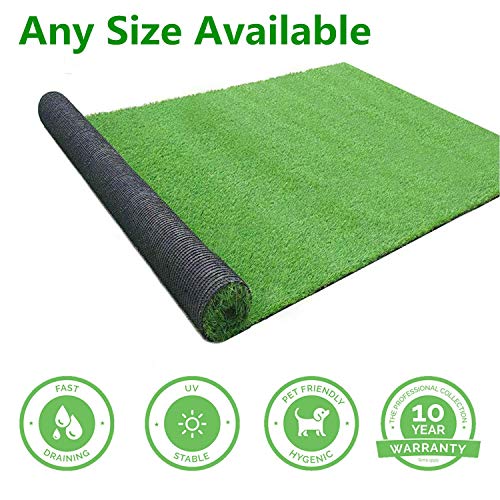 Product Cover GL Artificial Turf Grass Lawn 5 FT x8 FT, Realistic Synthetic Grass Mat, Indoor Outdoor Garden Lawn Landscape for Pets,Fake Faux Grass Rug with Drainage Holes