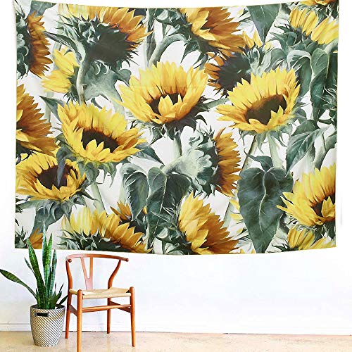 Product Cover ARFBEAR Sunflower Tapestry, Forever Wall Hanging Warm Golden Yellow and Green Wall and Home Decor 79x59 Inches (Large)