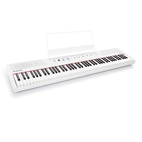 Product Cover Alesis Recital White | All White 88-Key Digital Piano / Keyboard with Full-Size Semi-Weighted Keys, Power Supply, Built-In Speakers and 5 Premium Voices