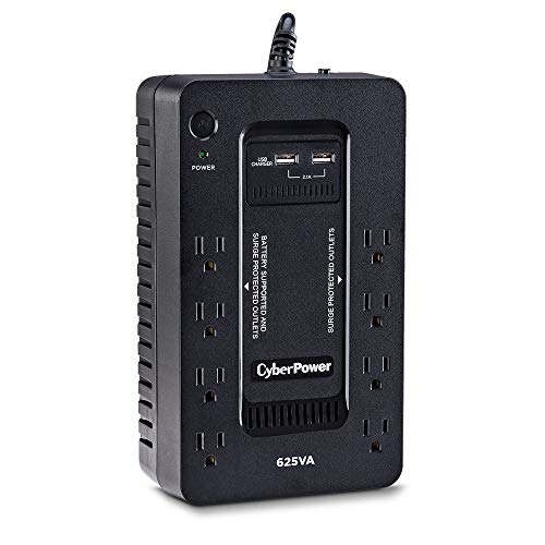 Product Cover CyberPower ST625U Standby UPS System, 625VA/360W, 8 Outlets, 2 USB Charging Ports, Compact