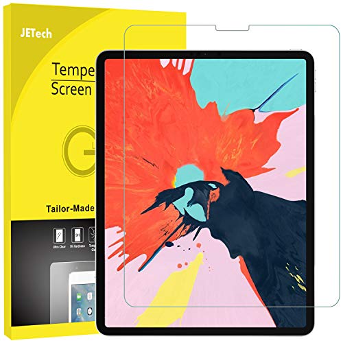 Product Cover JETech Screen Protector for iPad Pro 12.9-Inch (3rd Generation 2018 Model, Edge to Edge Liquid Retina Display), Face ID Compatible, Tempered Glass Film