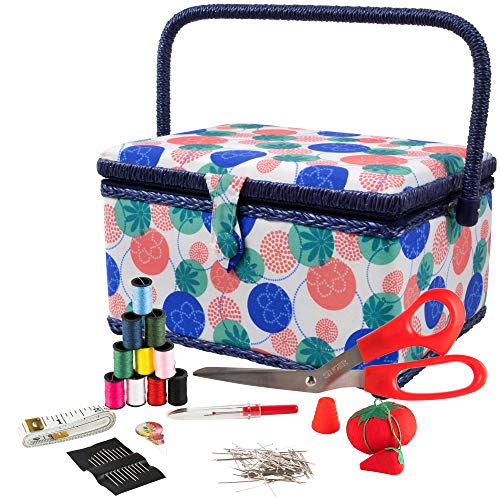 Product Cover SINGER 07230 Sewing Basket with Sewing Kit, Needles, Thread, Pins, Scissors, and Notions, Florence