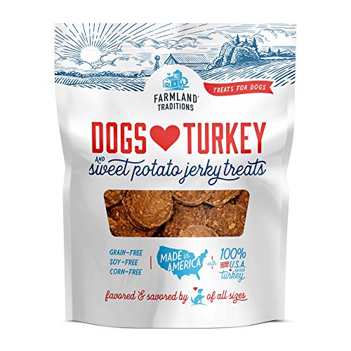 Product Cover Farmland Traditions Filler Free Dogs Love Turkey & Sweet Potato Premium Jerky Treats for Dogs, 3 lbs. Bag