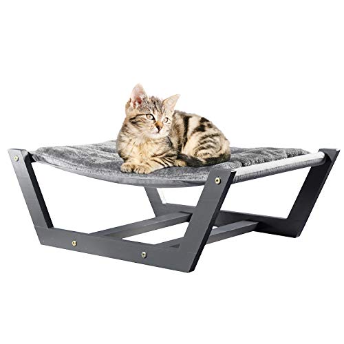 Product Cover Vea pets Luxury Cat Hammock - Large Soft Plush Cat Bed for Indoor Cat | Holds Small to Medium Size Cat or Small Dog | Attractive & Sturdy | Easy to Assemble Cat Furniture